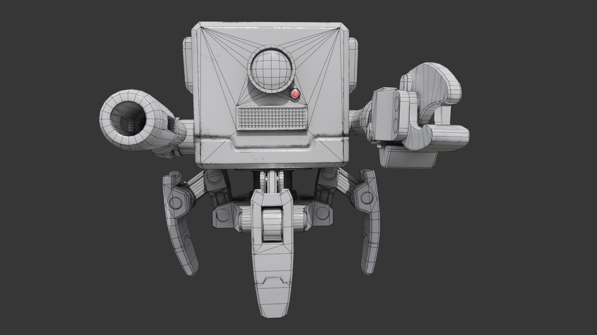 Drone Low-poly 3D model_16