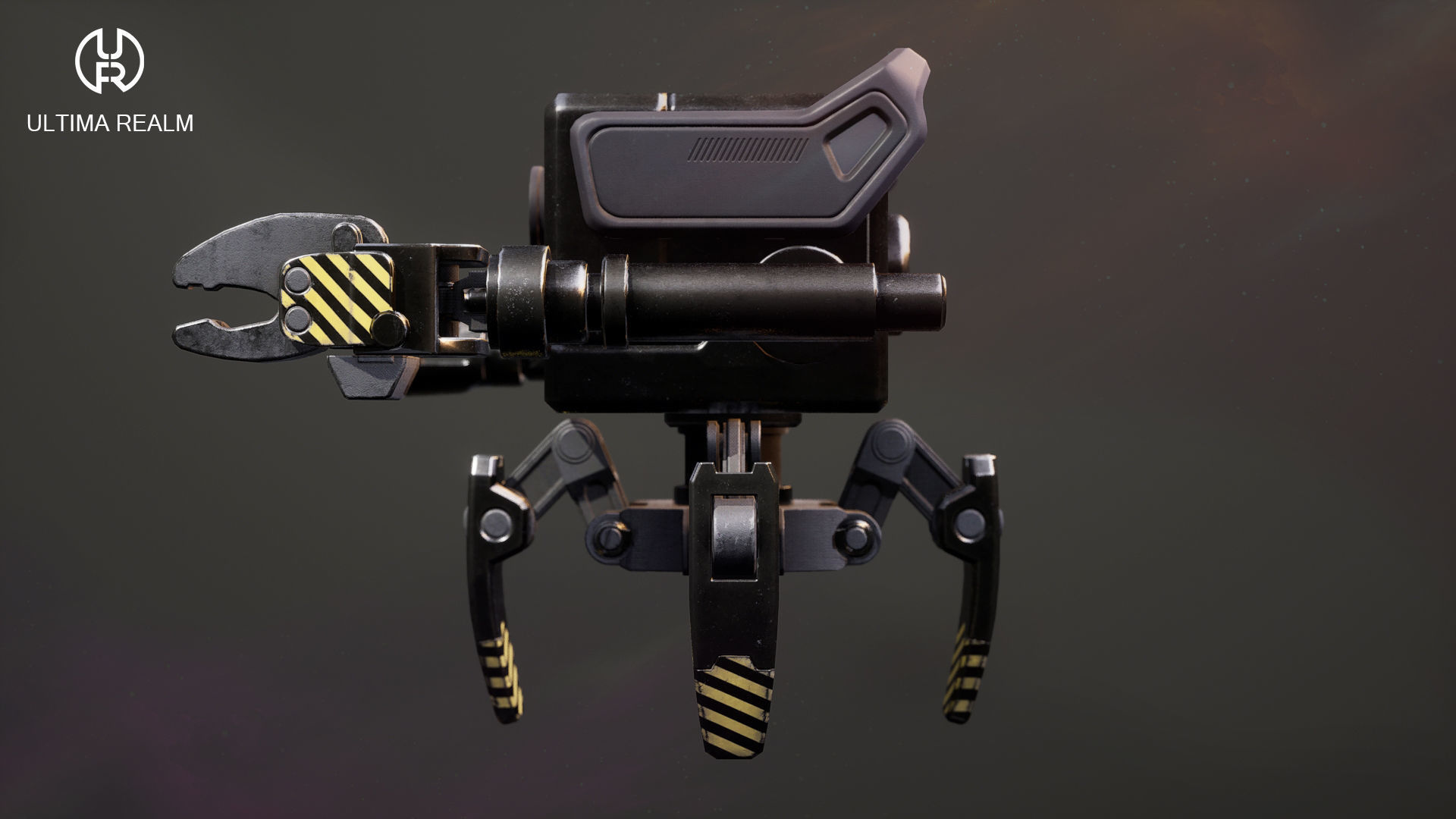 Drone Low-poly 3D model_5