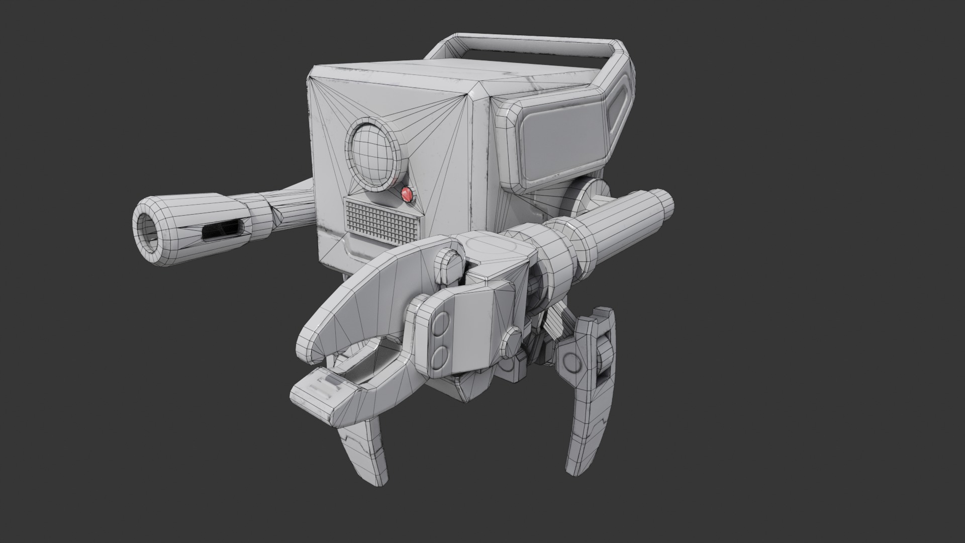 Drone Low-poly 3D model_15