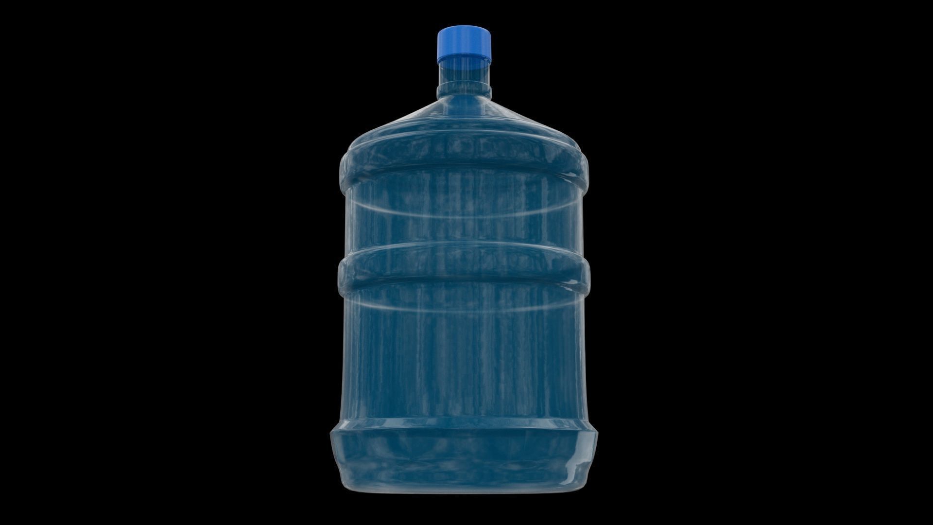 Water bottle Low-poly 3D model_3