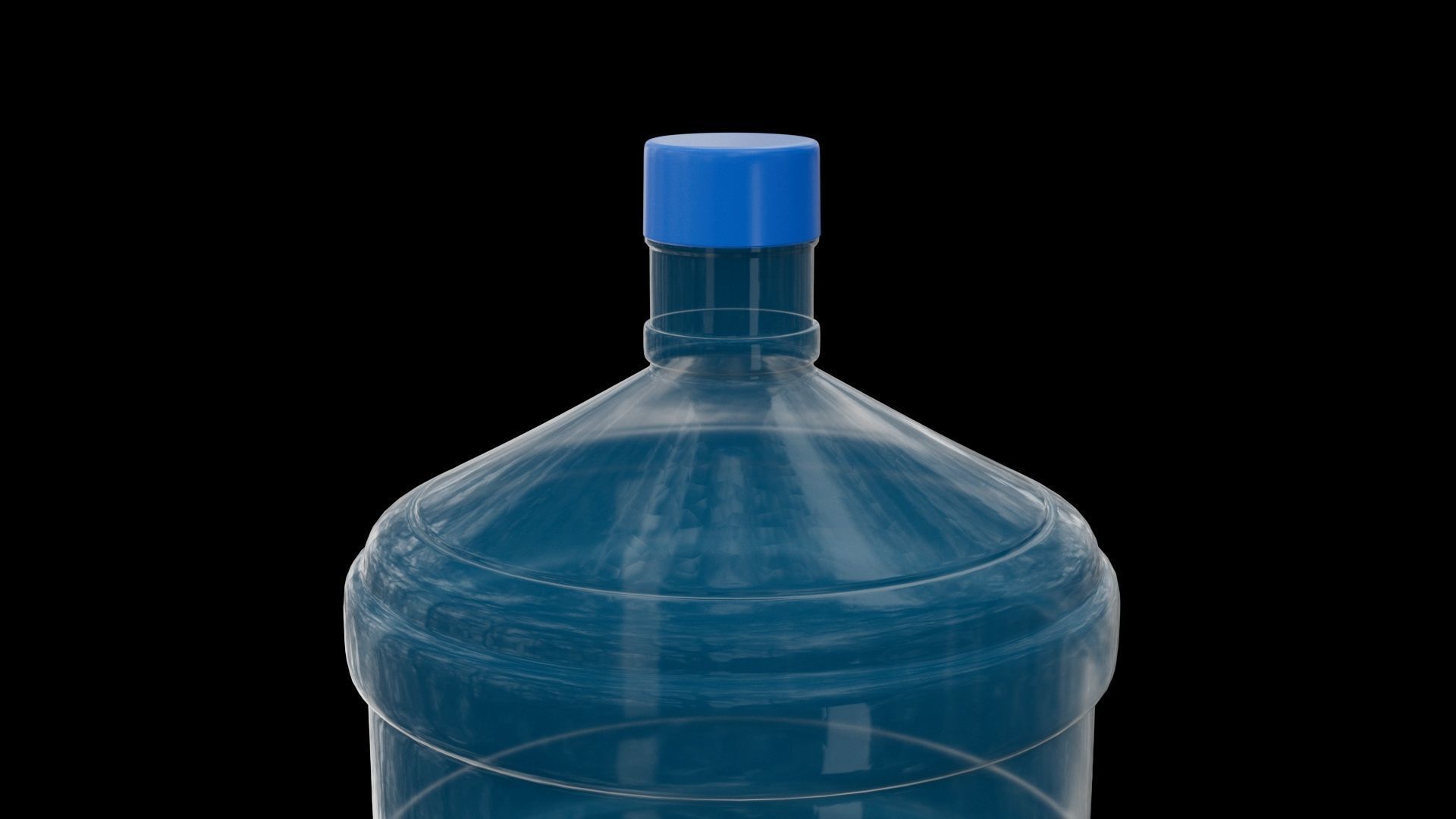 Water bottle Low-poly 3D model_1