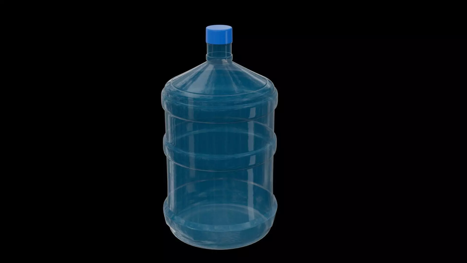 Water bottle Low-poly 3D model_0