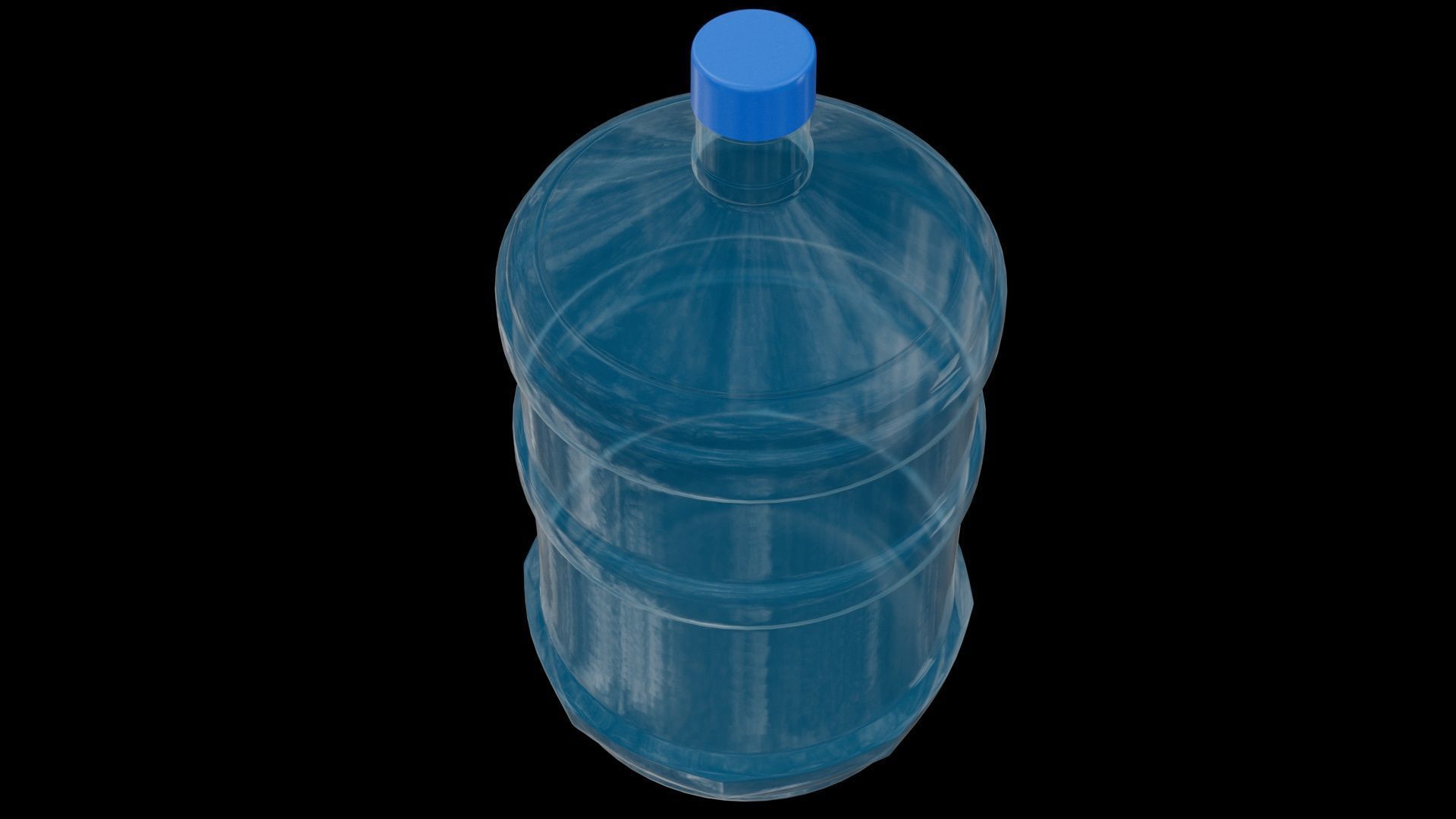 Water bottle Low-poly 3D model_2