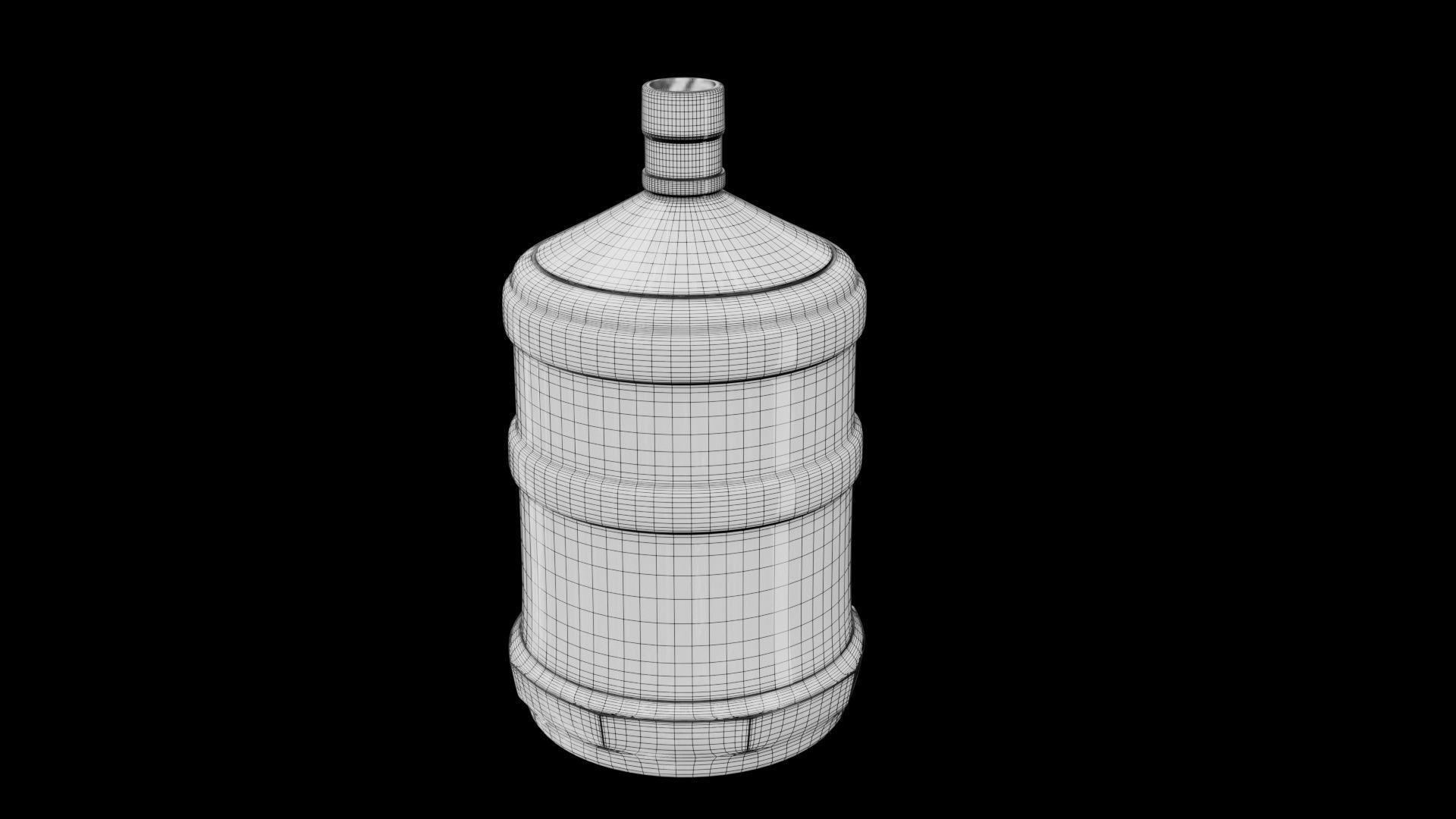 Water bottle Low-poly 3D model_7