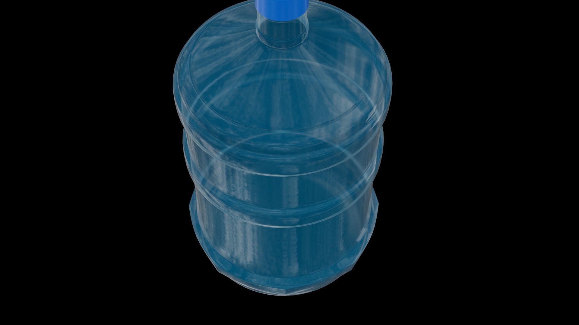 Water bottle Low-poly 3D model_4