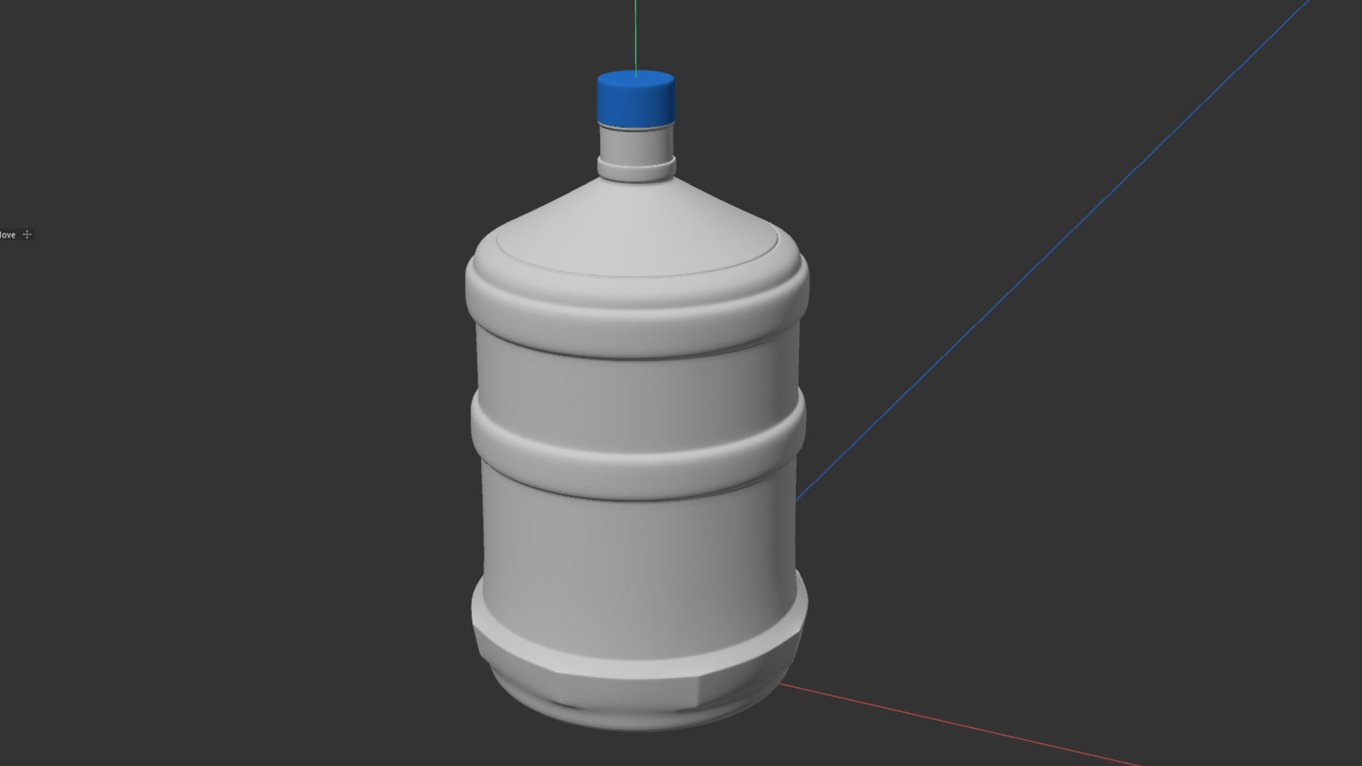 Water bottle Low-poly 3D model_5