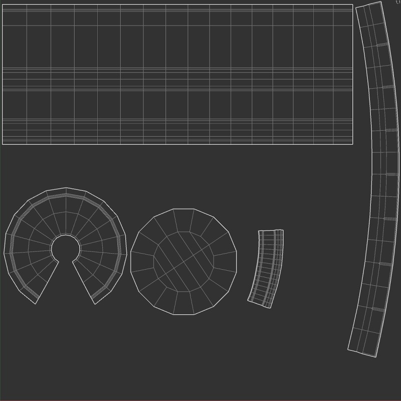 Water bottle Low-poly 3D model_8