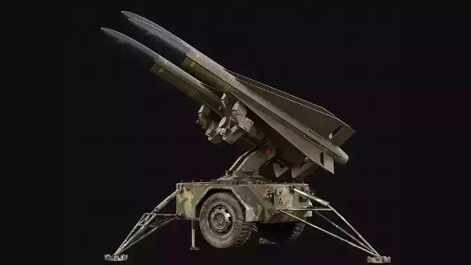 Missile Launcher Low-poly 3D model
