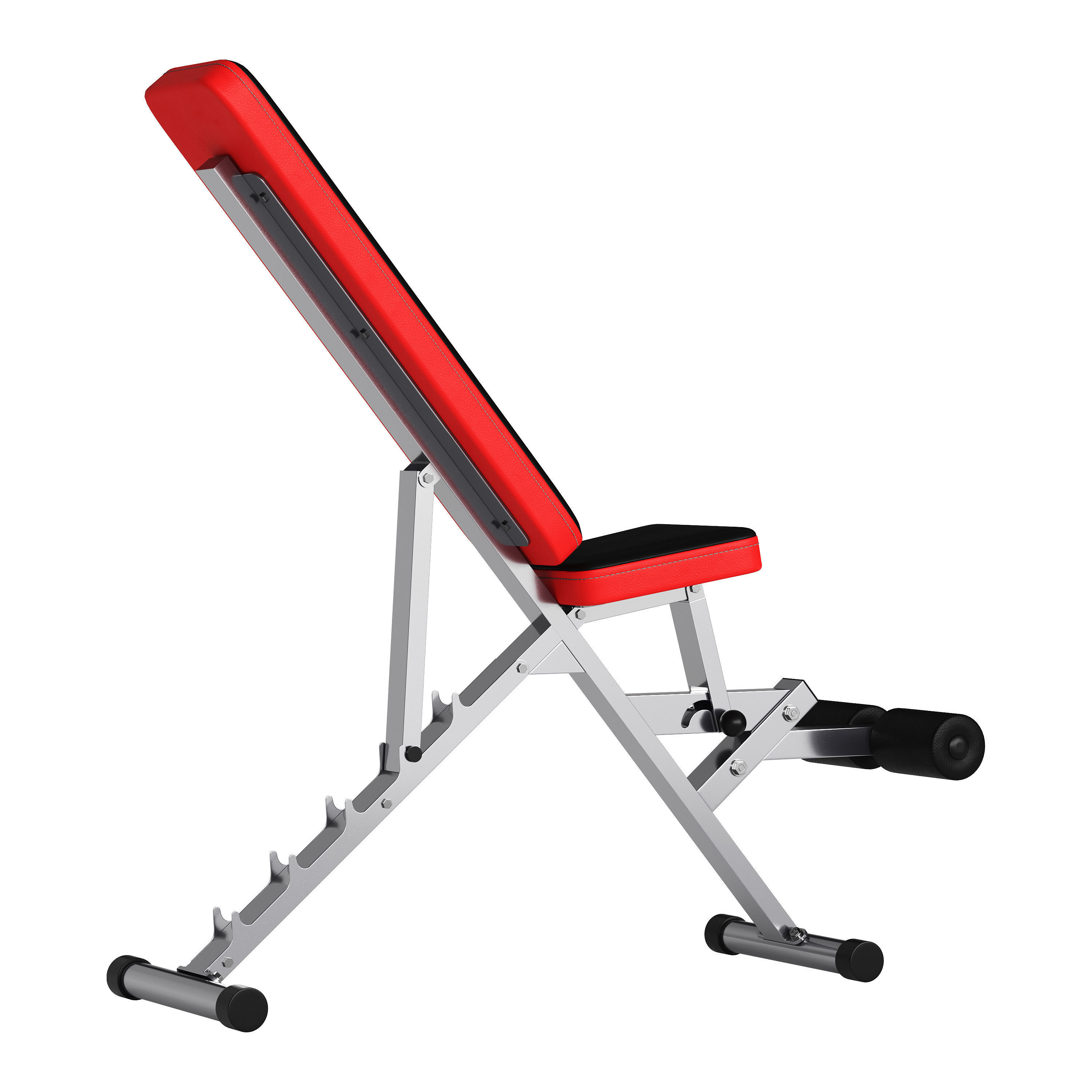 CCLIFE ZERRO Banco de Pesas Ajustable Banco de Abdominales 3D model_1