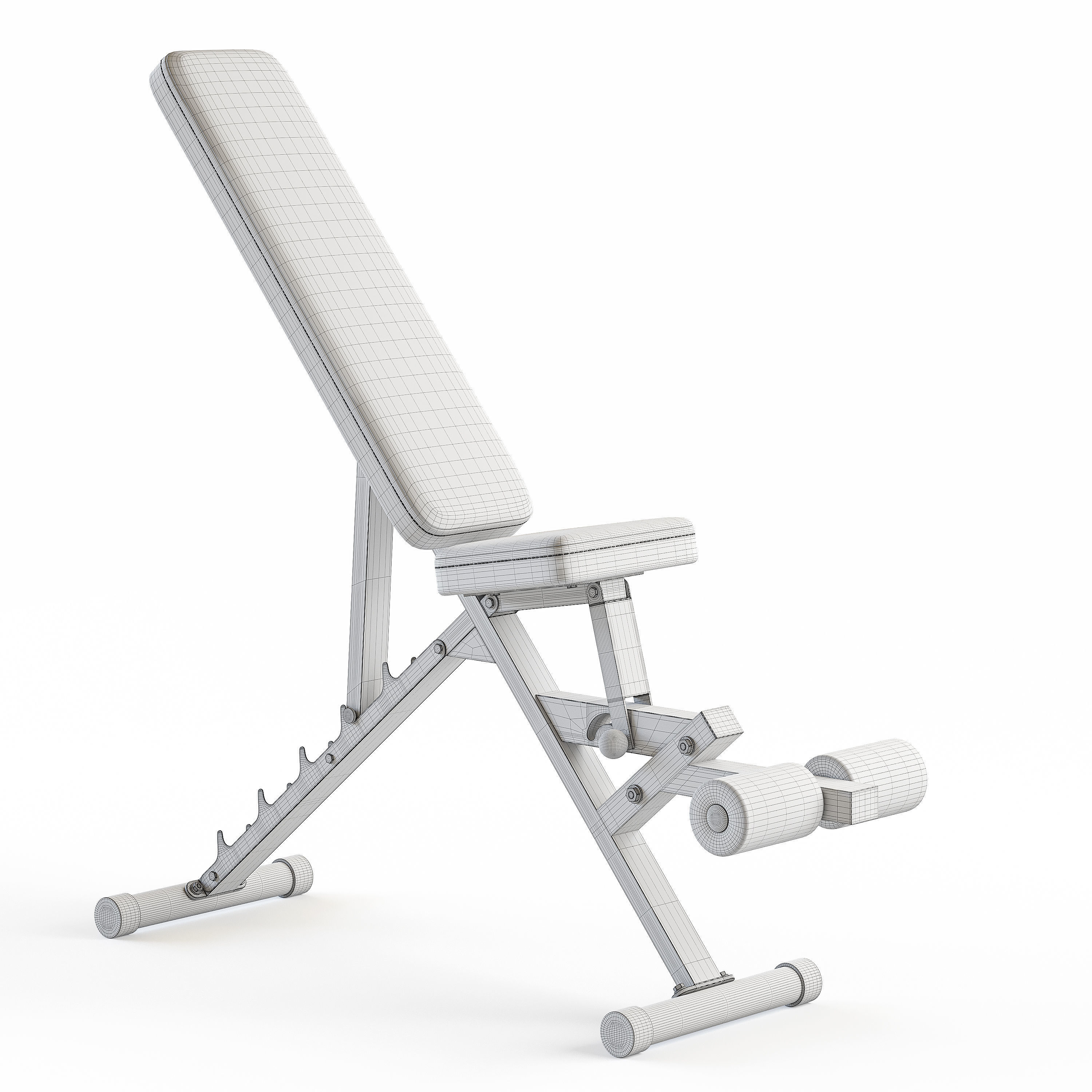 CCLIFE ZERRO Banco de Pesas Ajustable Banco de Abdominales 3D model_13