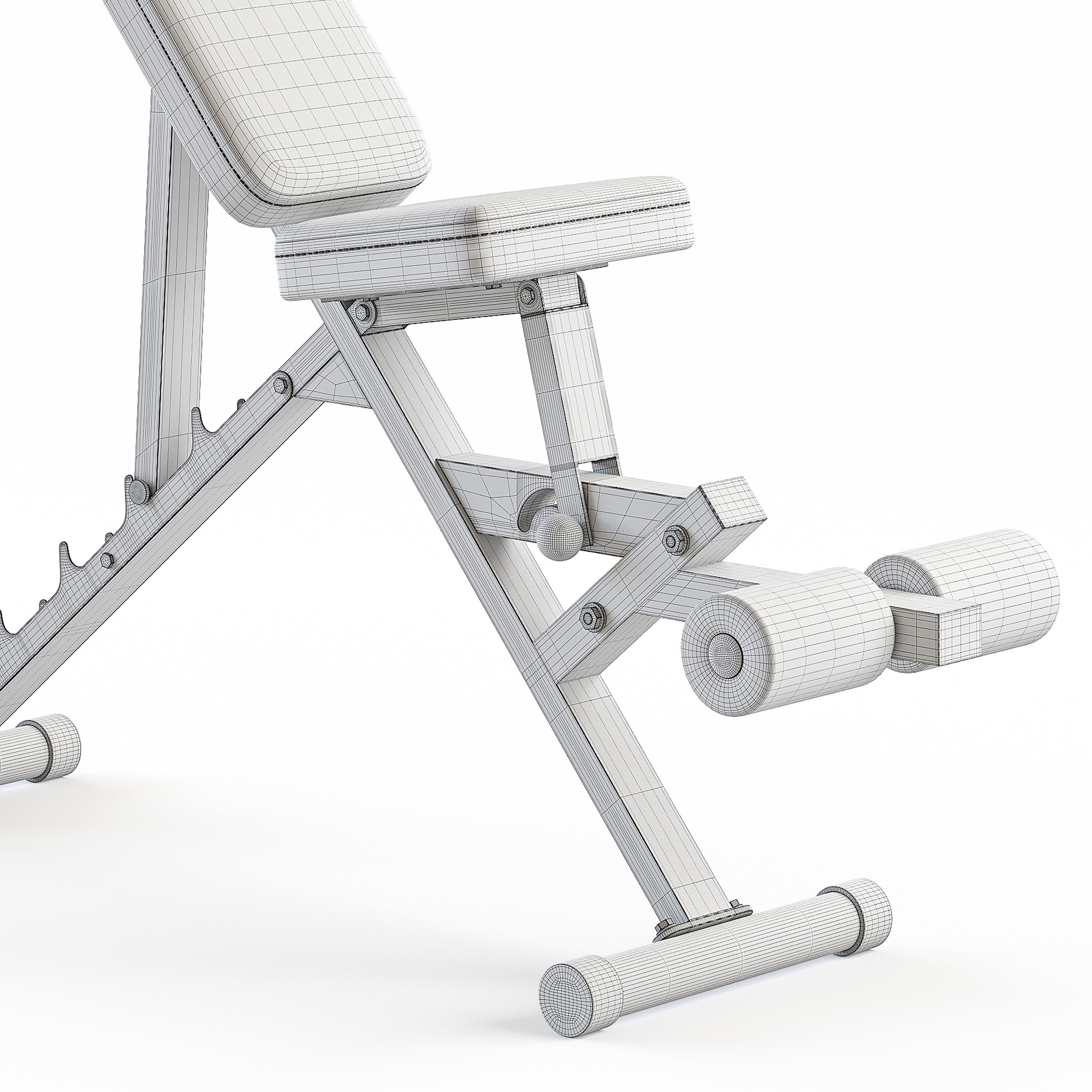 CCLIFE ZERRO Banco de Pesas Ajustable Banco de Abdominales 3D model_14