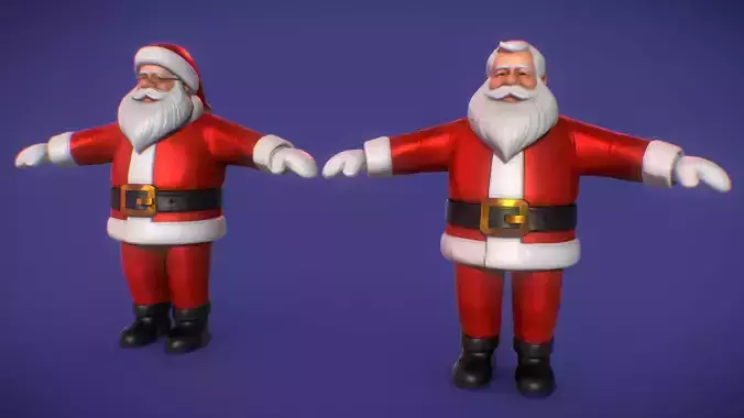 Santa Claus Low-poly 3D model