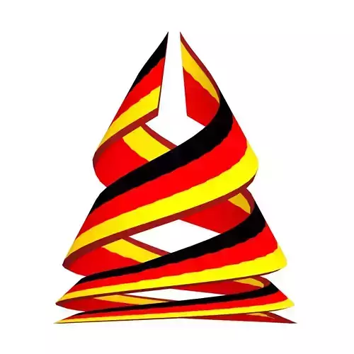 German flag on Double helical structure