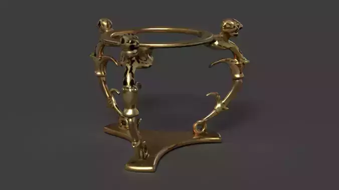 Chinese brass egg holder 