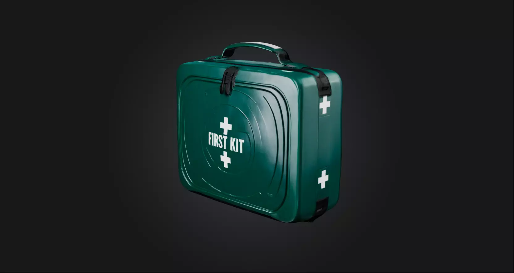 First aid kit Low-poly 3D model_0