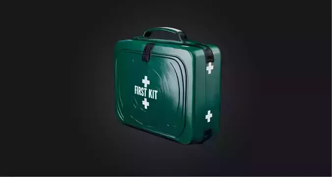 First aid kit Low-poly 3D model First aid kit Low-poly 3D model