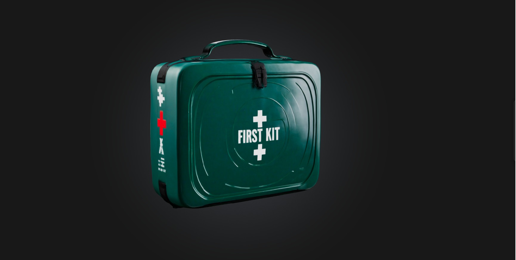 First aid kit Low-poly 3D model_4