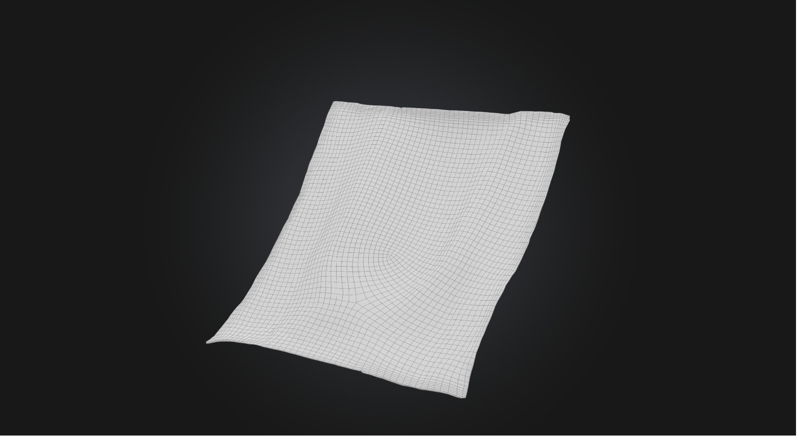 Beach towel Low-poly 3D model_2