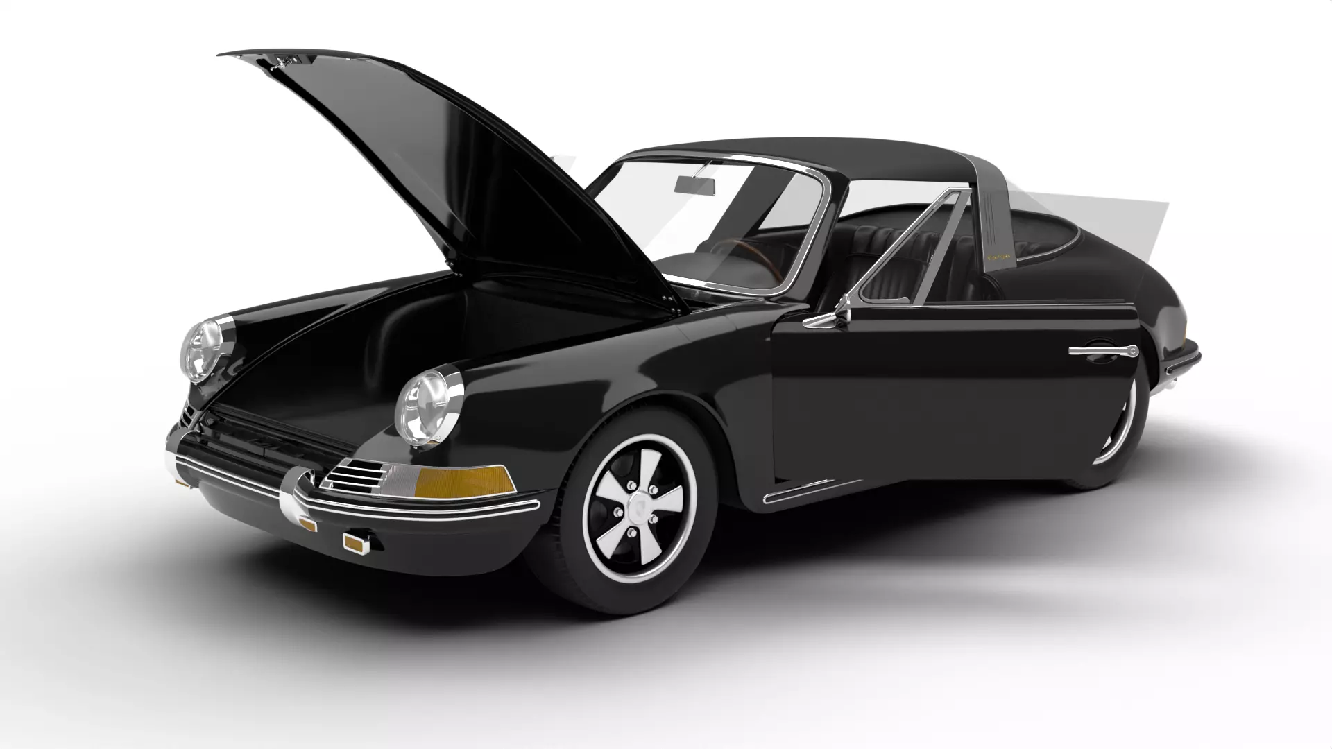 Porsche 911 Targa 1967 HQ 3d model 3D model rigged | CGTrader