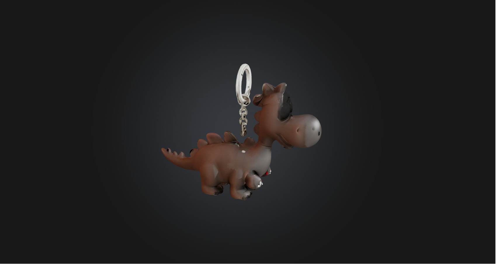 Keychain Low-poly 3D model_5