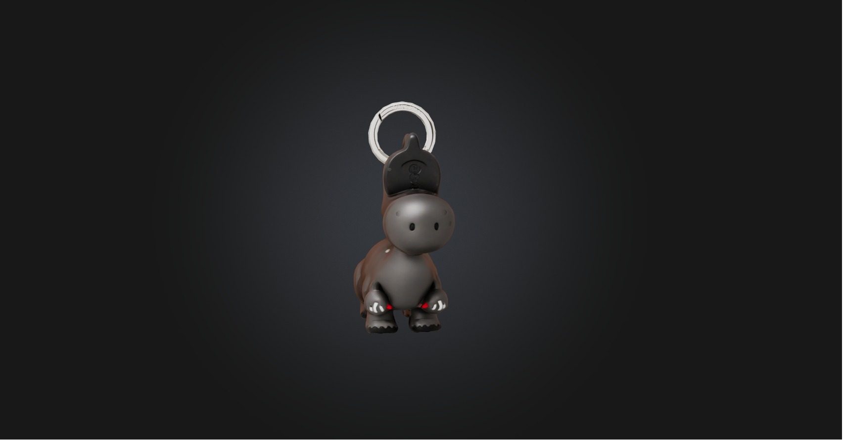 Keychain Low-poly 3D model_3