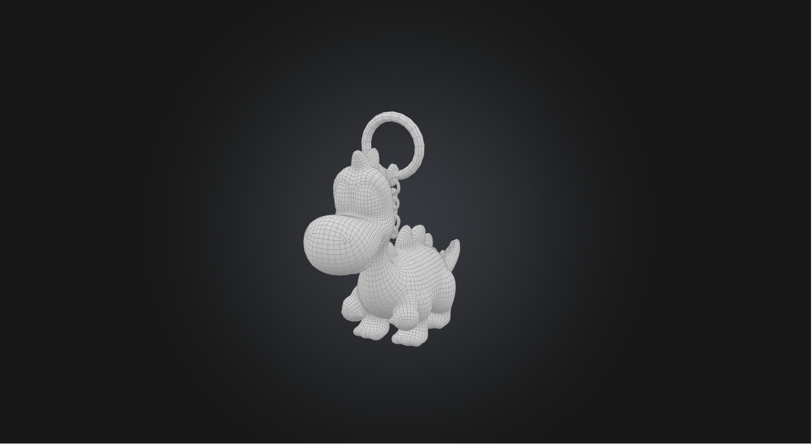 Keychain Low-poly 3D model_2