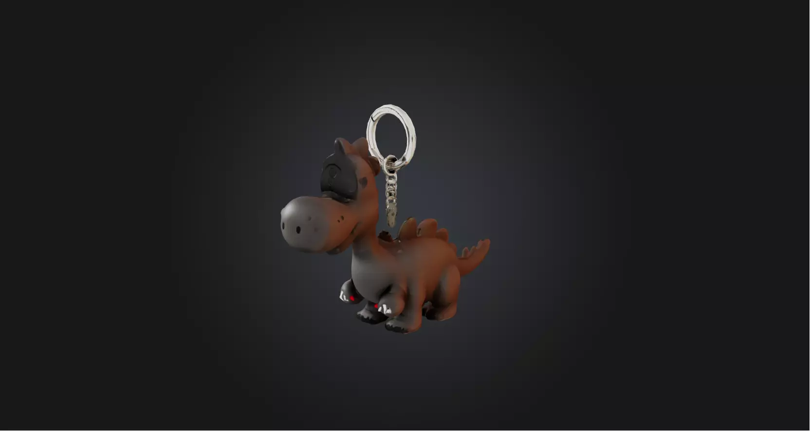 Keychain Low-poly 3D model_0