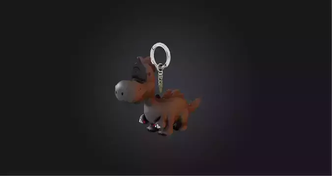 Keychain Low-poly 3D model Keychain Low-poly 3D model