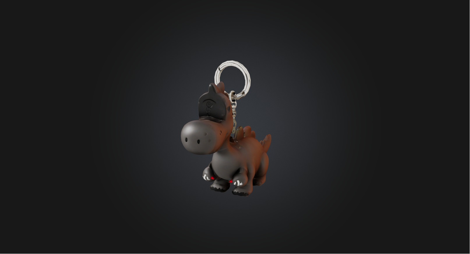 Keychain Low-poly 3D model_1