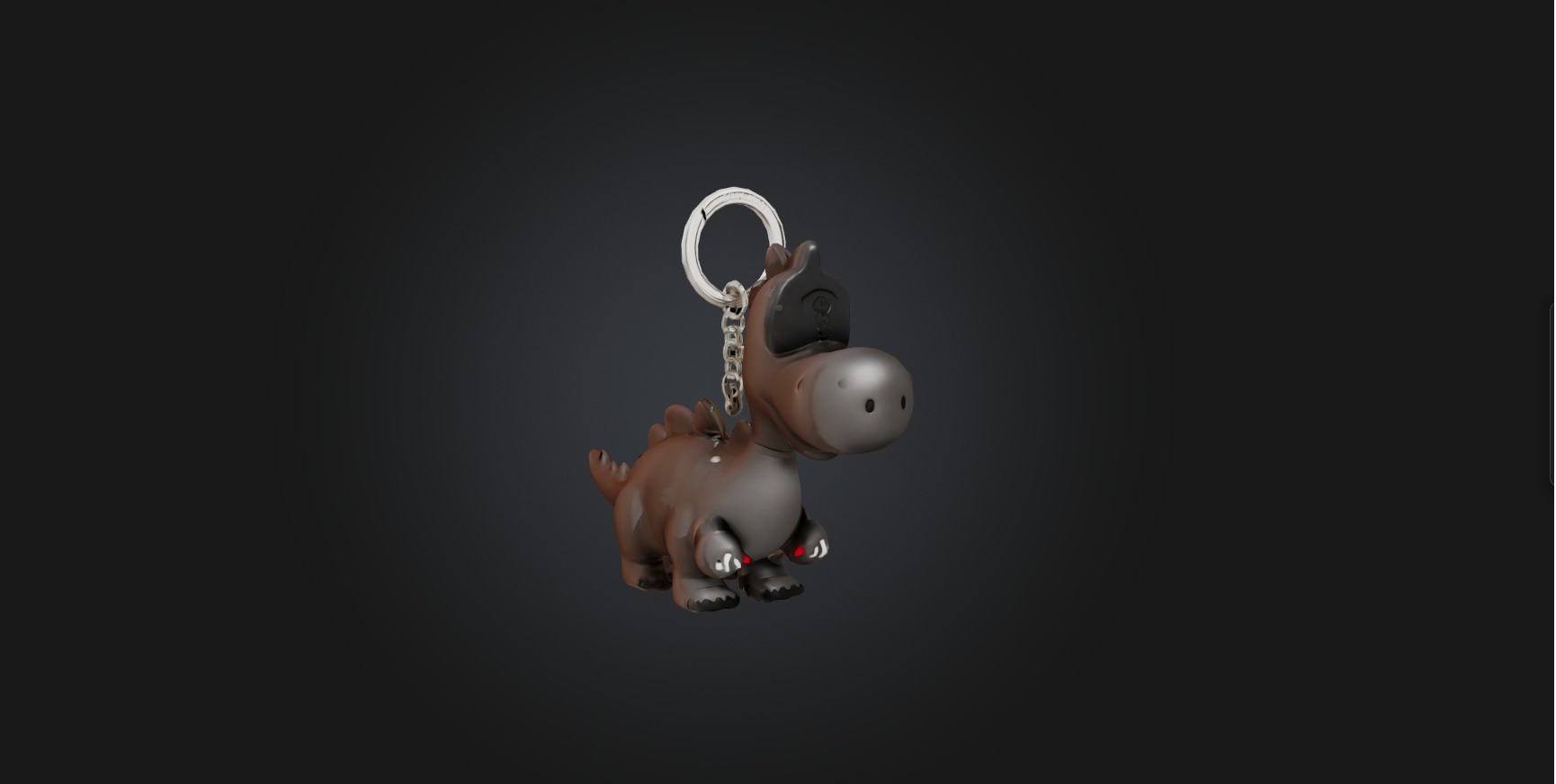 Keychain Low-poly 3D model_4