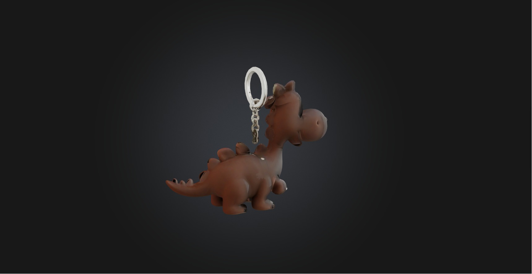 Keychain Low-poly 3D model_6