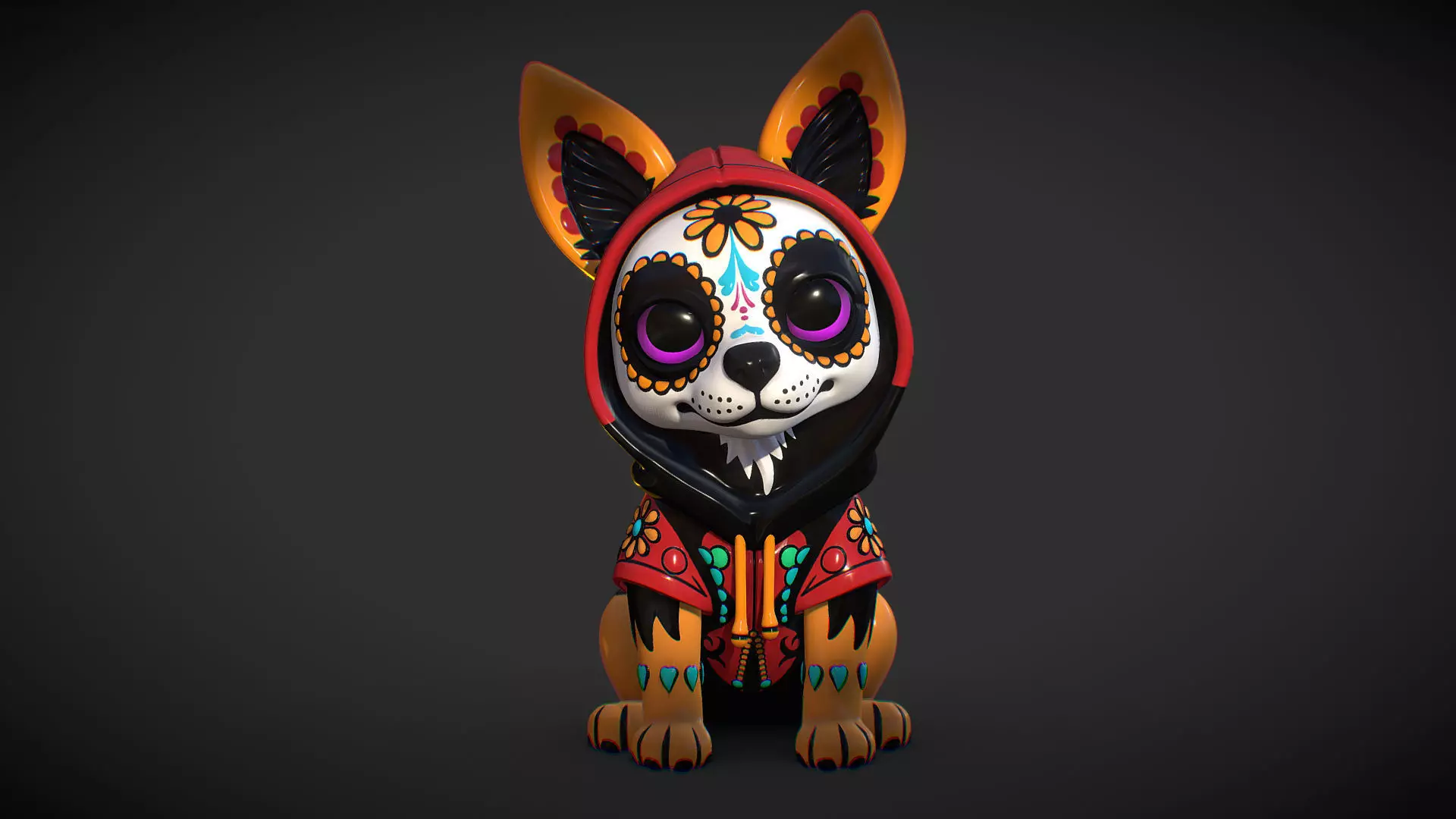 Day of the Dead puppy 01 - 3D Printable 3D print model