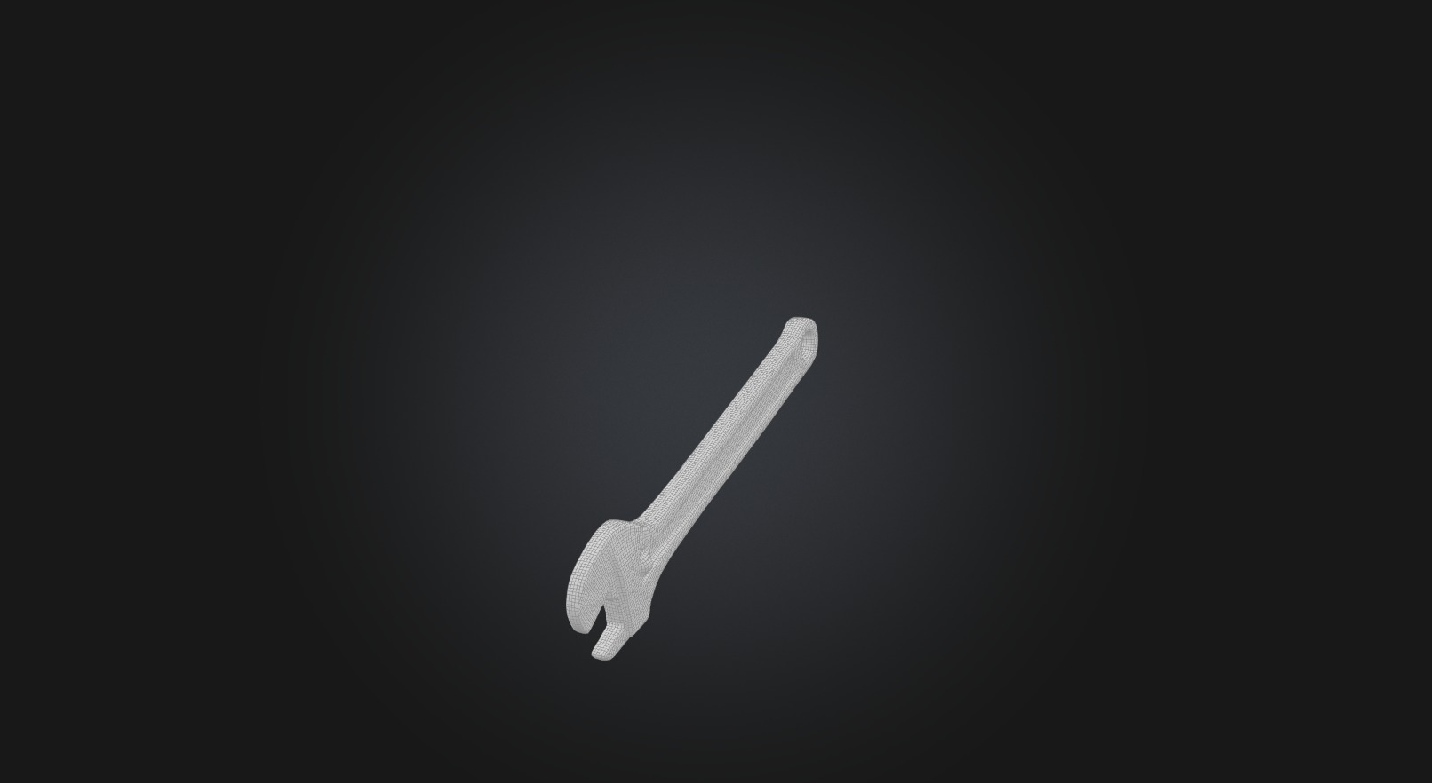 Wrench Low-poly 3D model_2