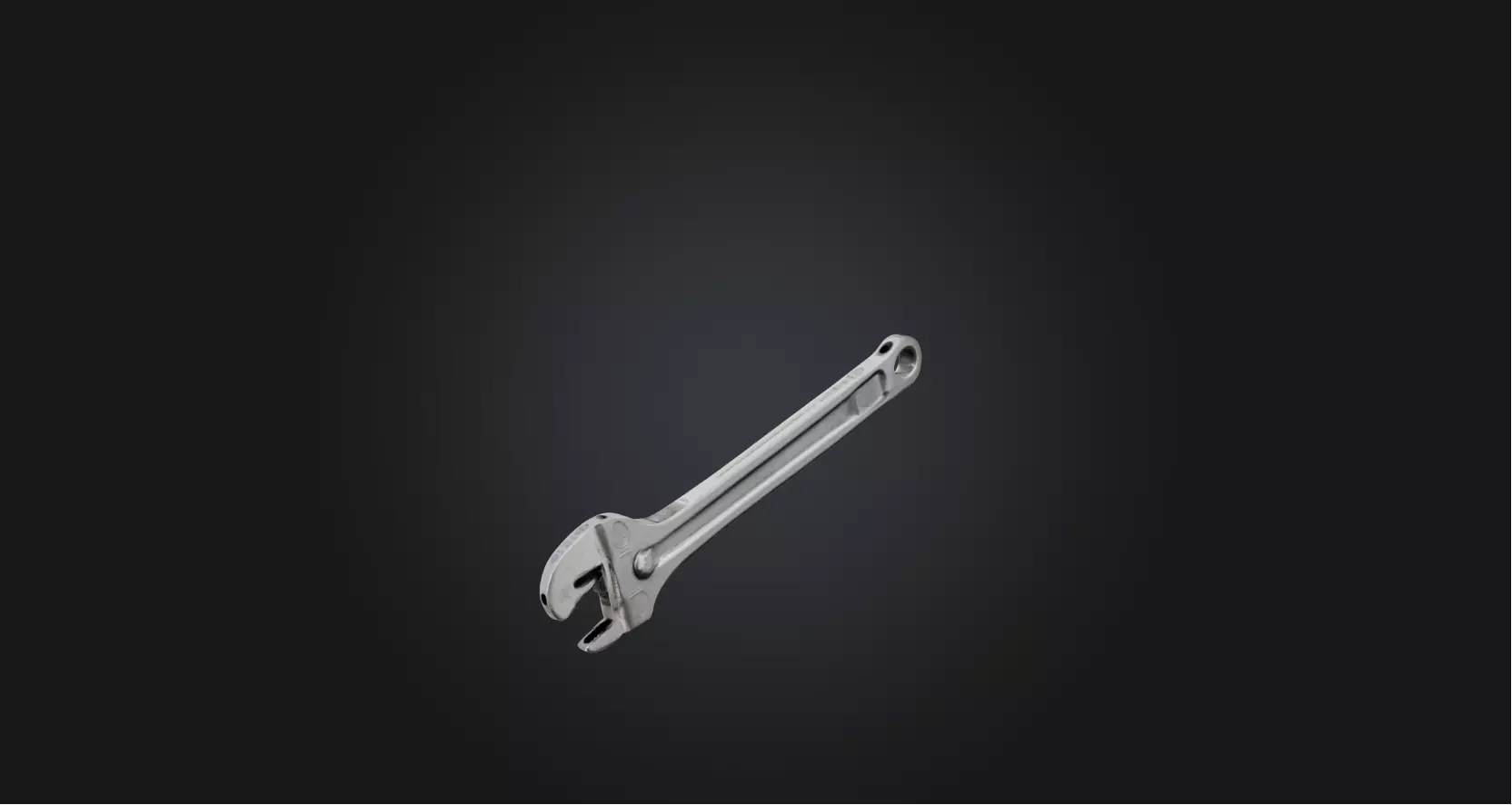 Wrench Low-poly 3D model_0
