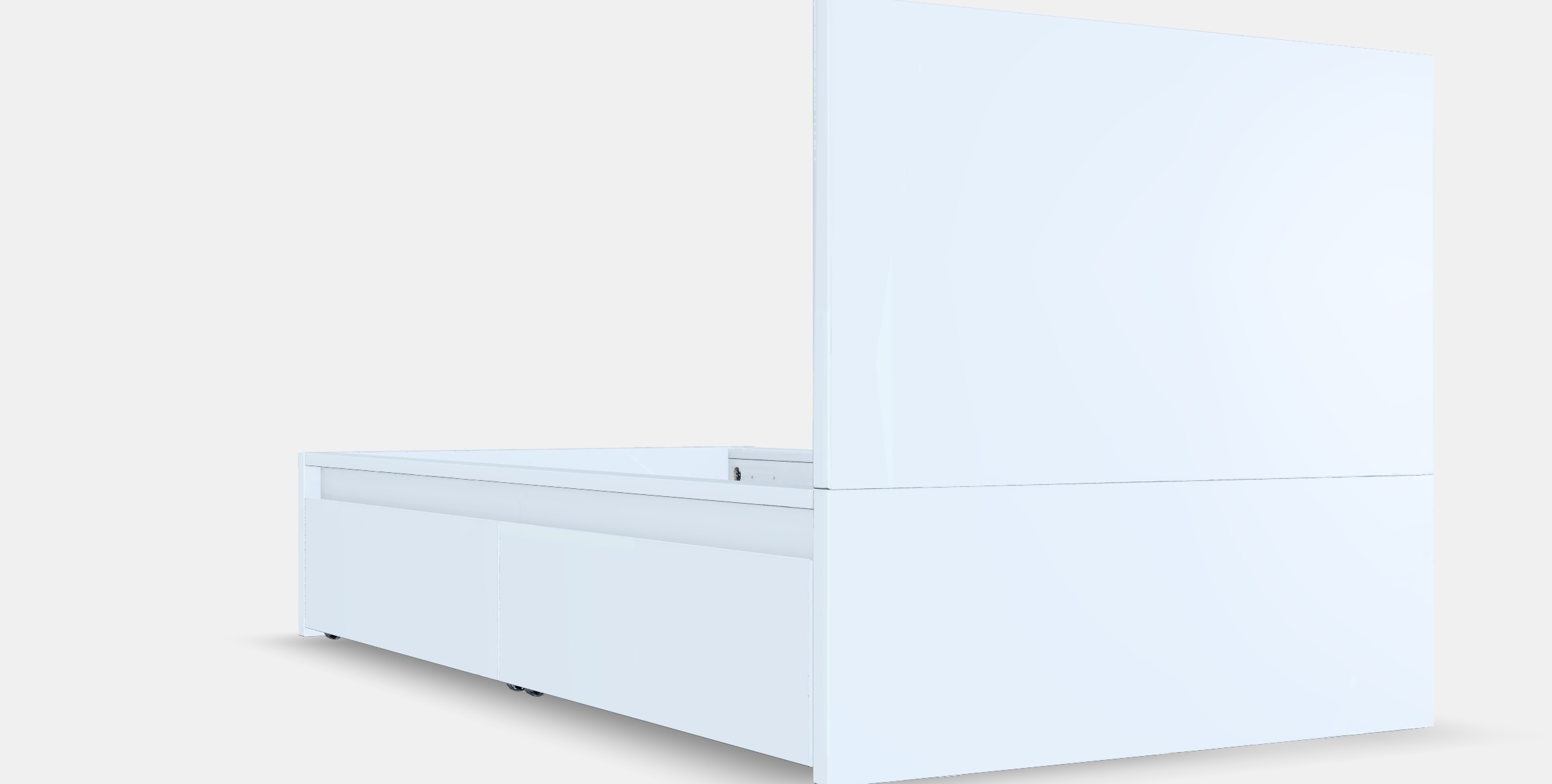 MALM Bed frame high w 2 storage boxes 18 Low-poly 3D model_2