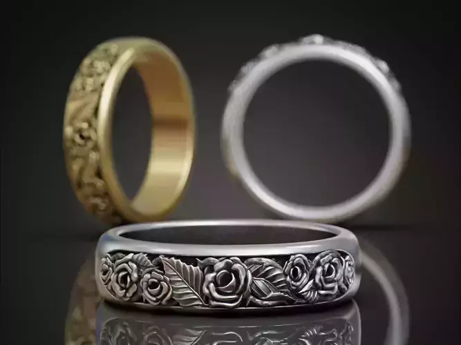 Roses thorns band ring
