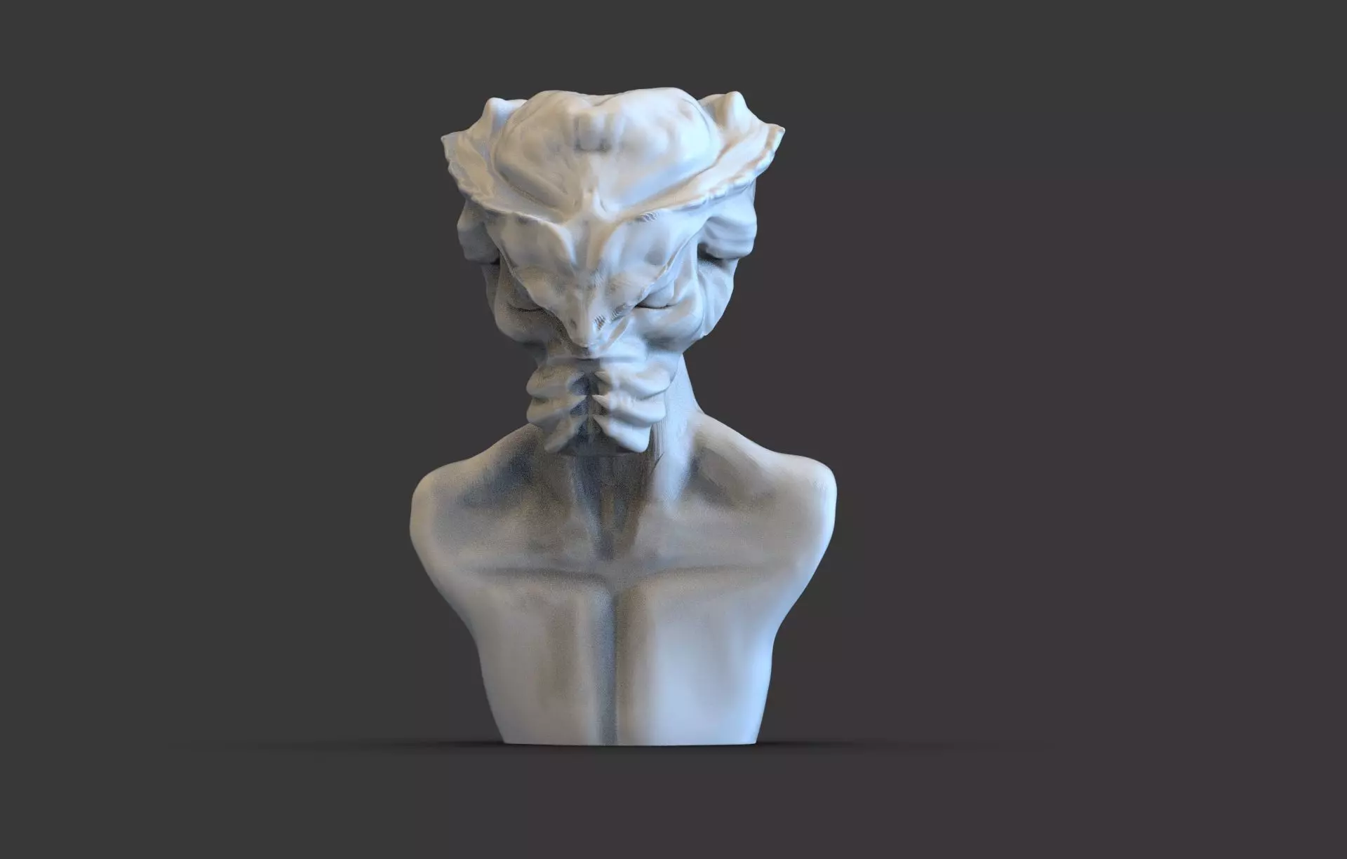 Creature Bust  3D print model_0