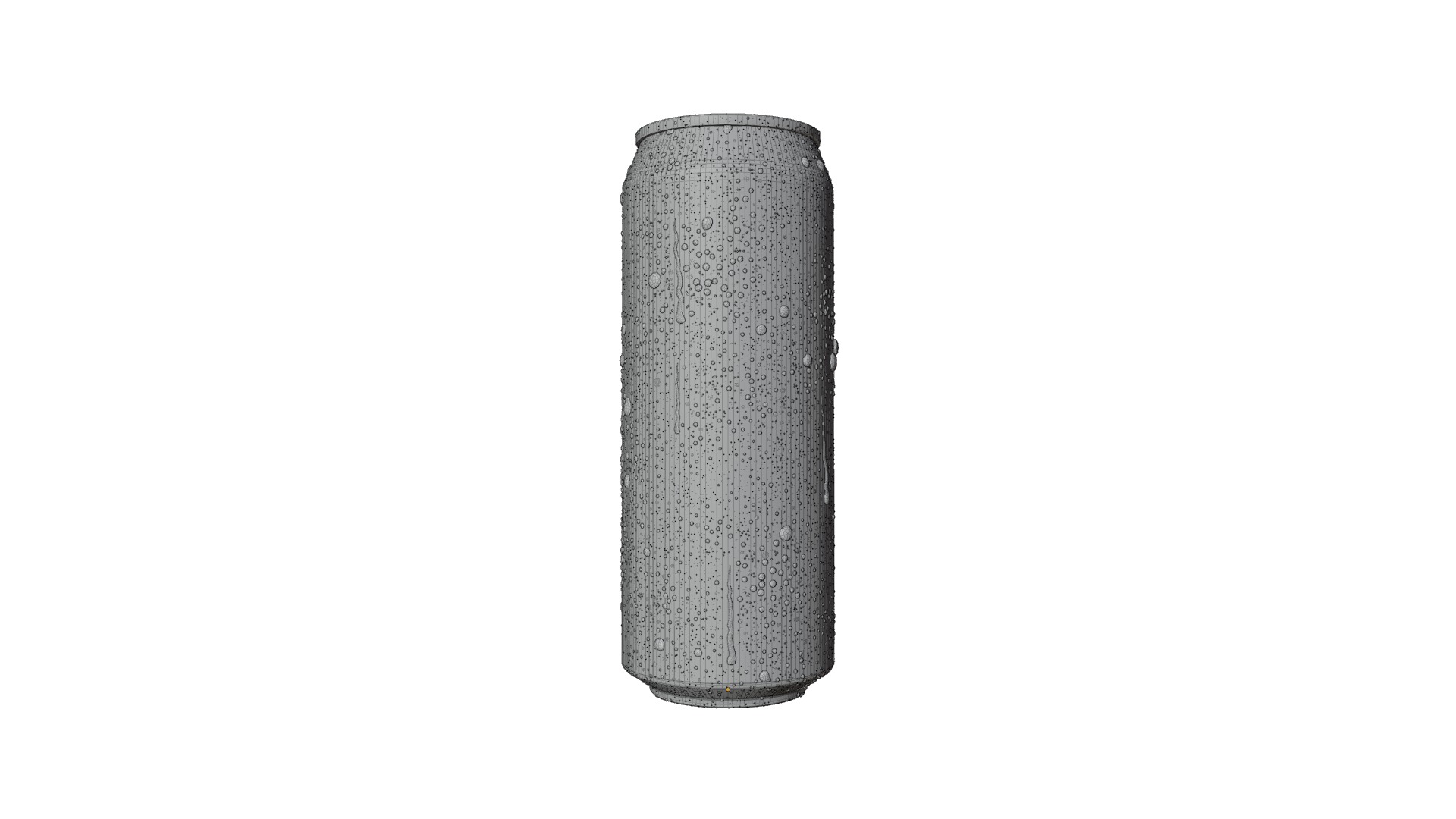 Regular 500ml Beverage Can Open and Closed Tabs with Droplets Low-poly 3D model_12