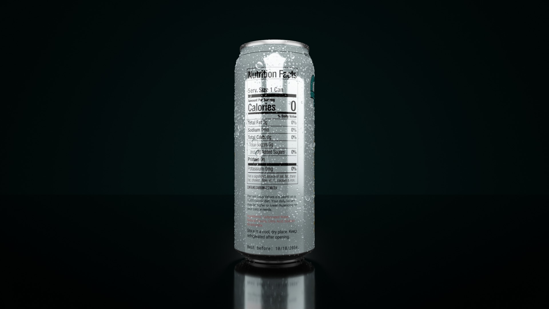 Regular 500ml Beverage Can Open and Closed Tabs with Droplets Low-poly 3D model_3