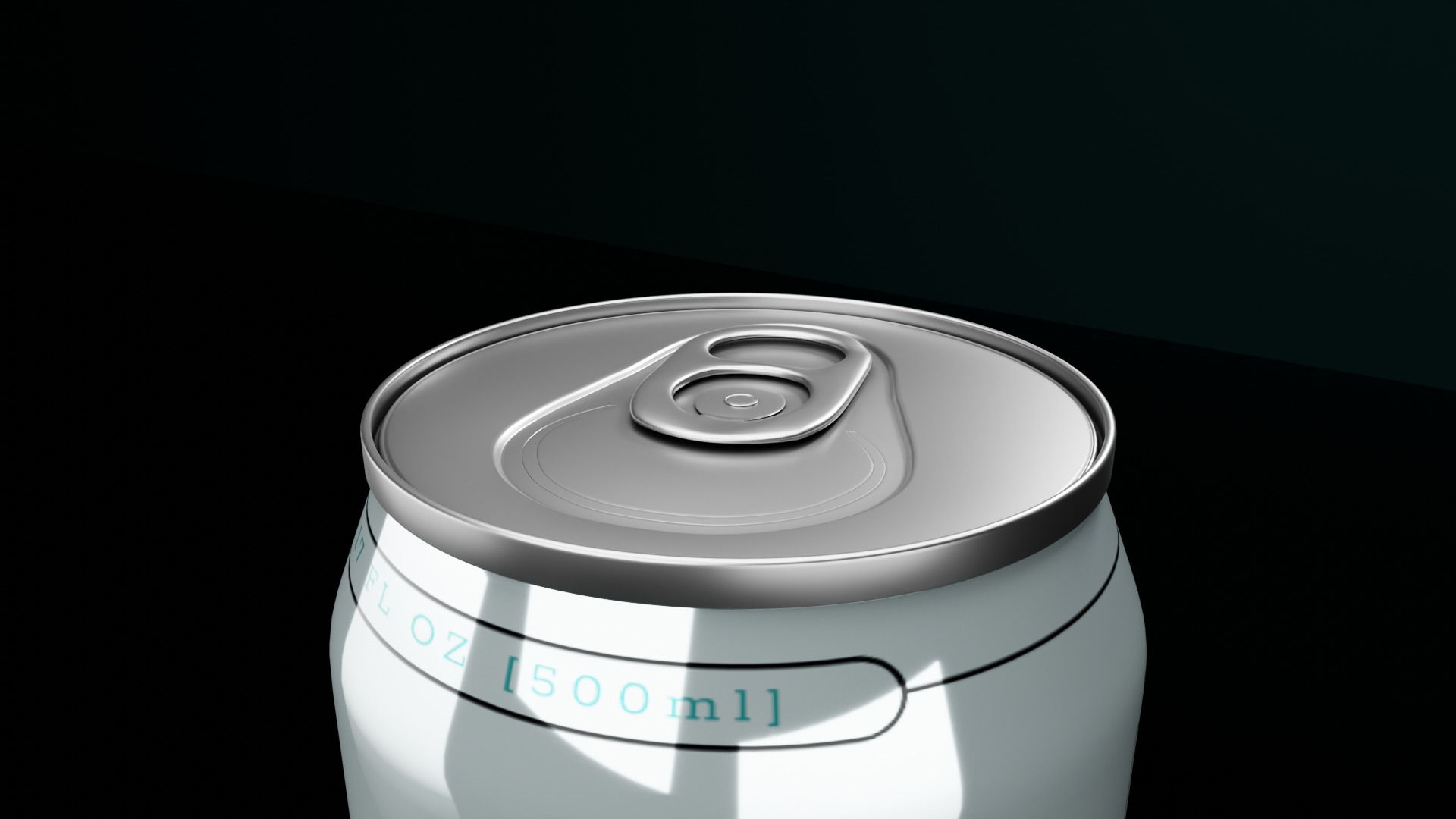 Regular 500ml Beverage Can Open and Closed Tabs with Droplets Low-poly 3D model_7