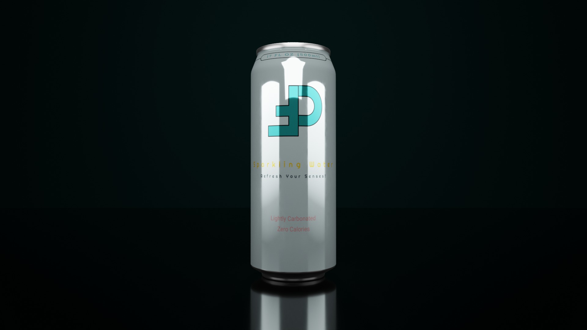 Regular 500ml Beverage Can Open and Closed Tabs with Droplets Low-poly 3D model_6