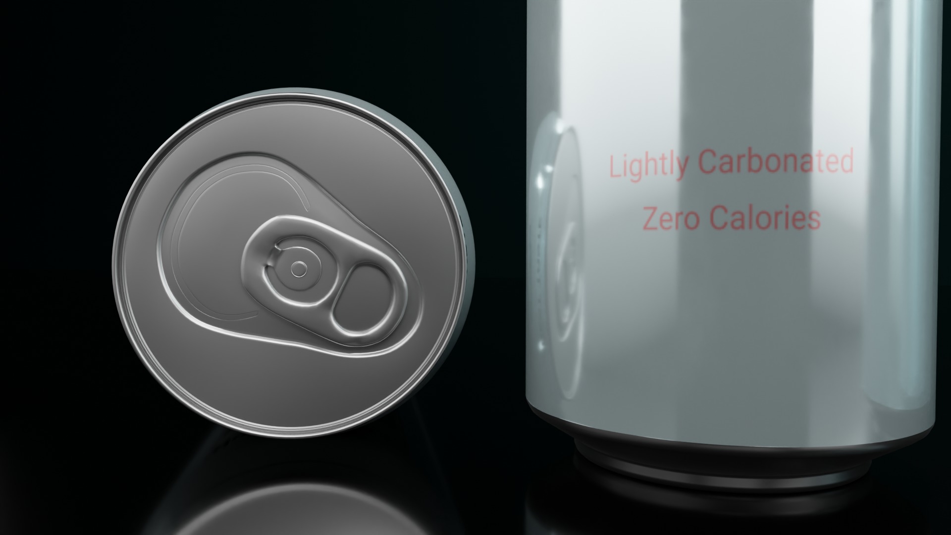 Regular 500ml Beverage Can Open and Closed Tabs with Droplets Low-poly 3D model_9