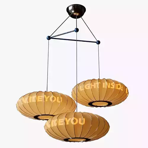 Cloth ceiling lamp 3D model