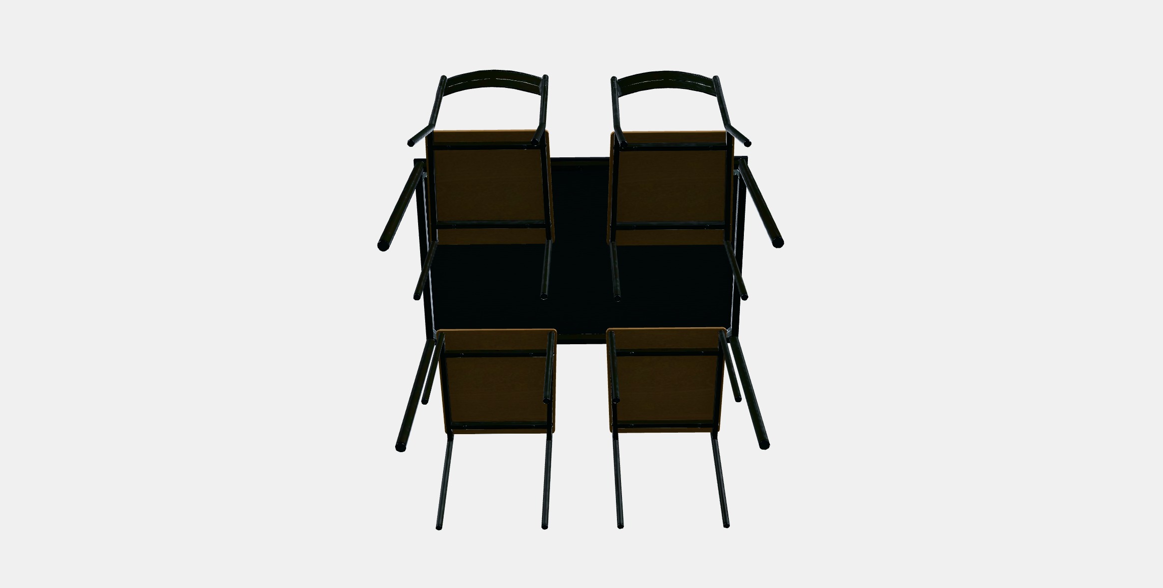 SANDSBERG - SANDSBERG Table and 4 chairs 1 Low-poly 3D model_7