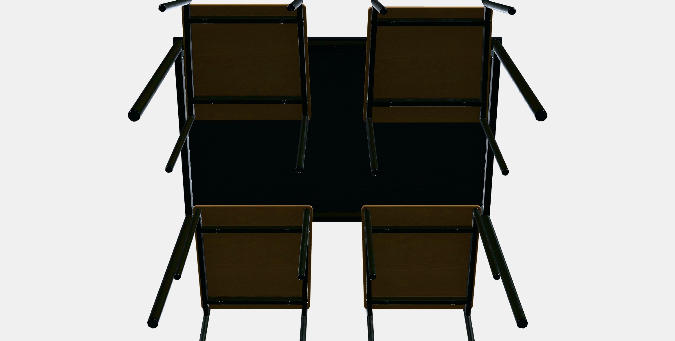 SANDSBERG - SANDSBERG Table and 4 chairs 1 Low-poly 3D model_10