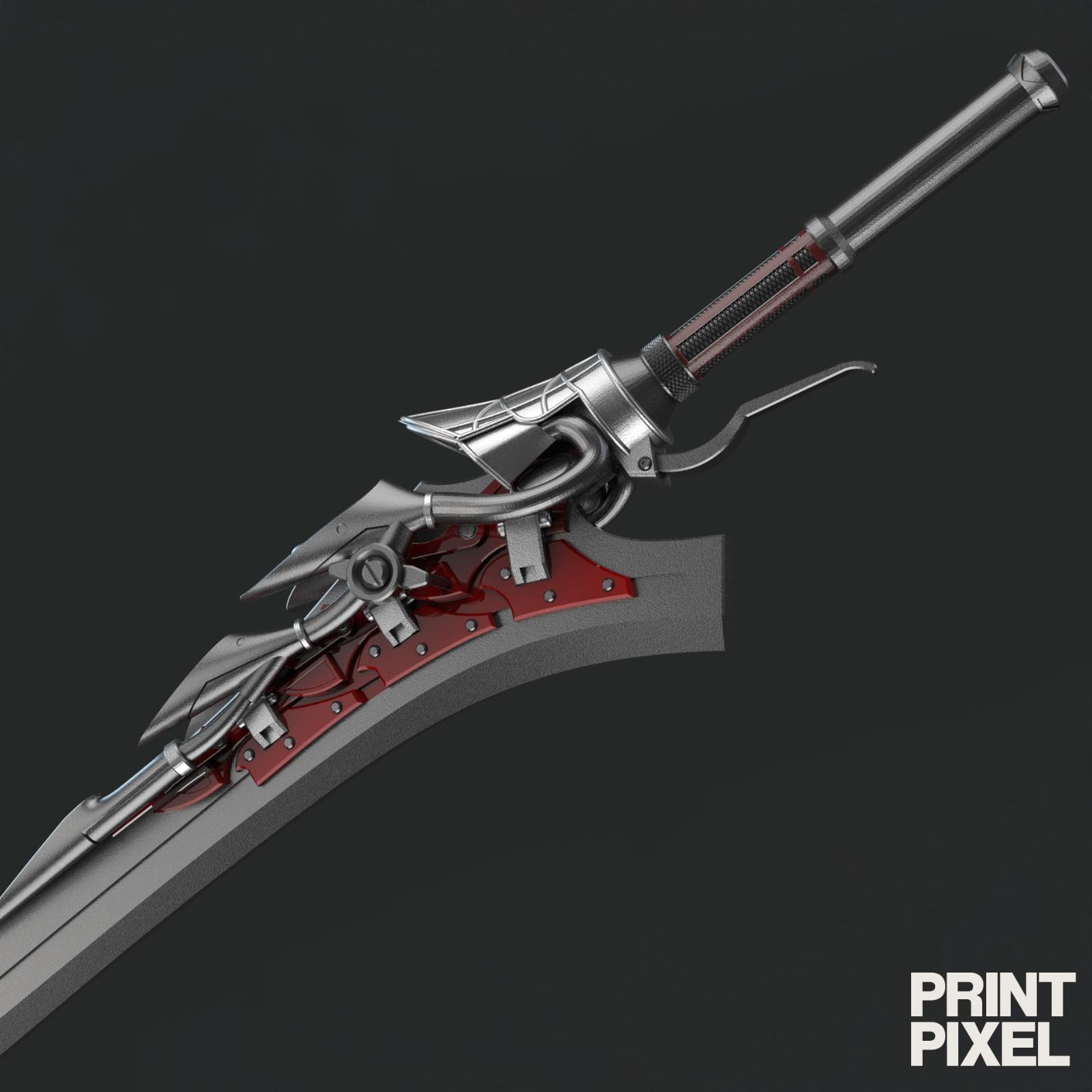 Red queen sword -Devil may cry 3D print model_1