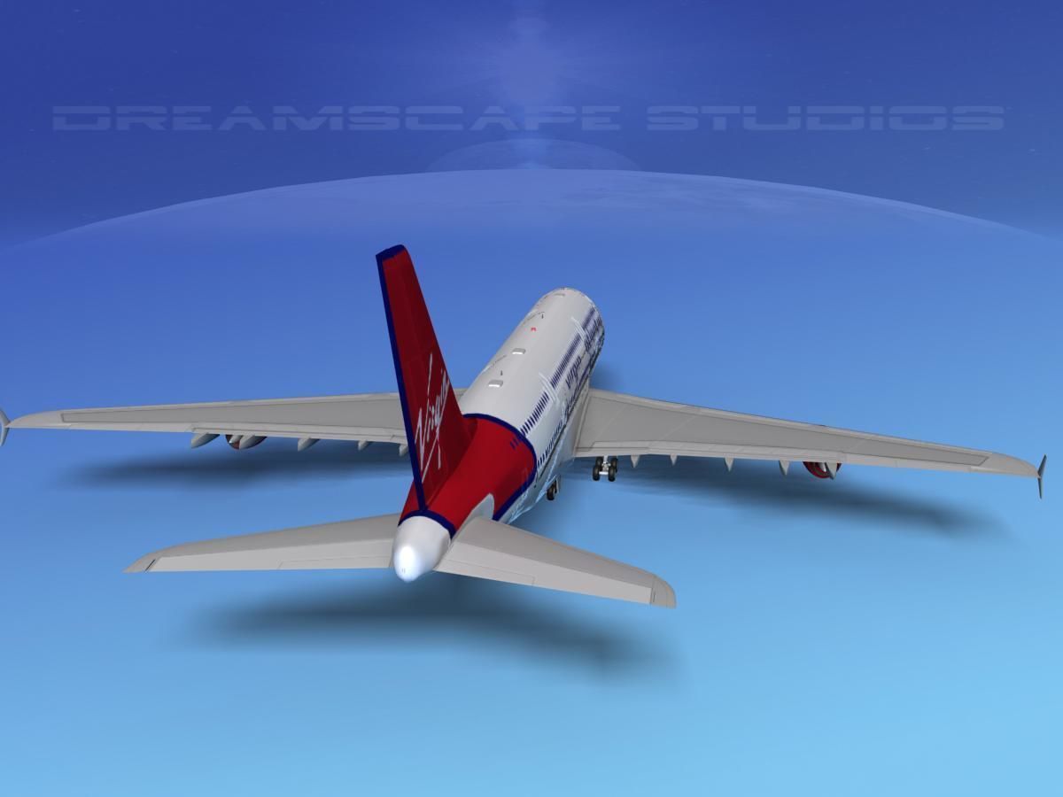 Airbus A380-800 Virgin Atlantic 3D model_7
