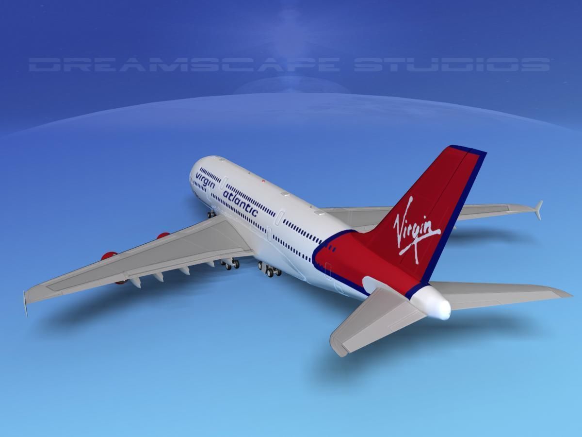 Airbus A380-800 Virgin Atlantic 3D model_8
