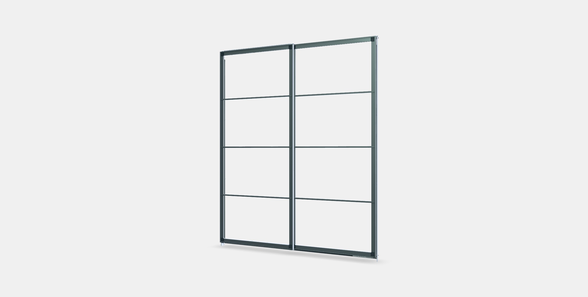 PAX Pair of sliding door frames w rail 4 Low-poly 3D model_12