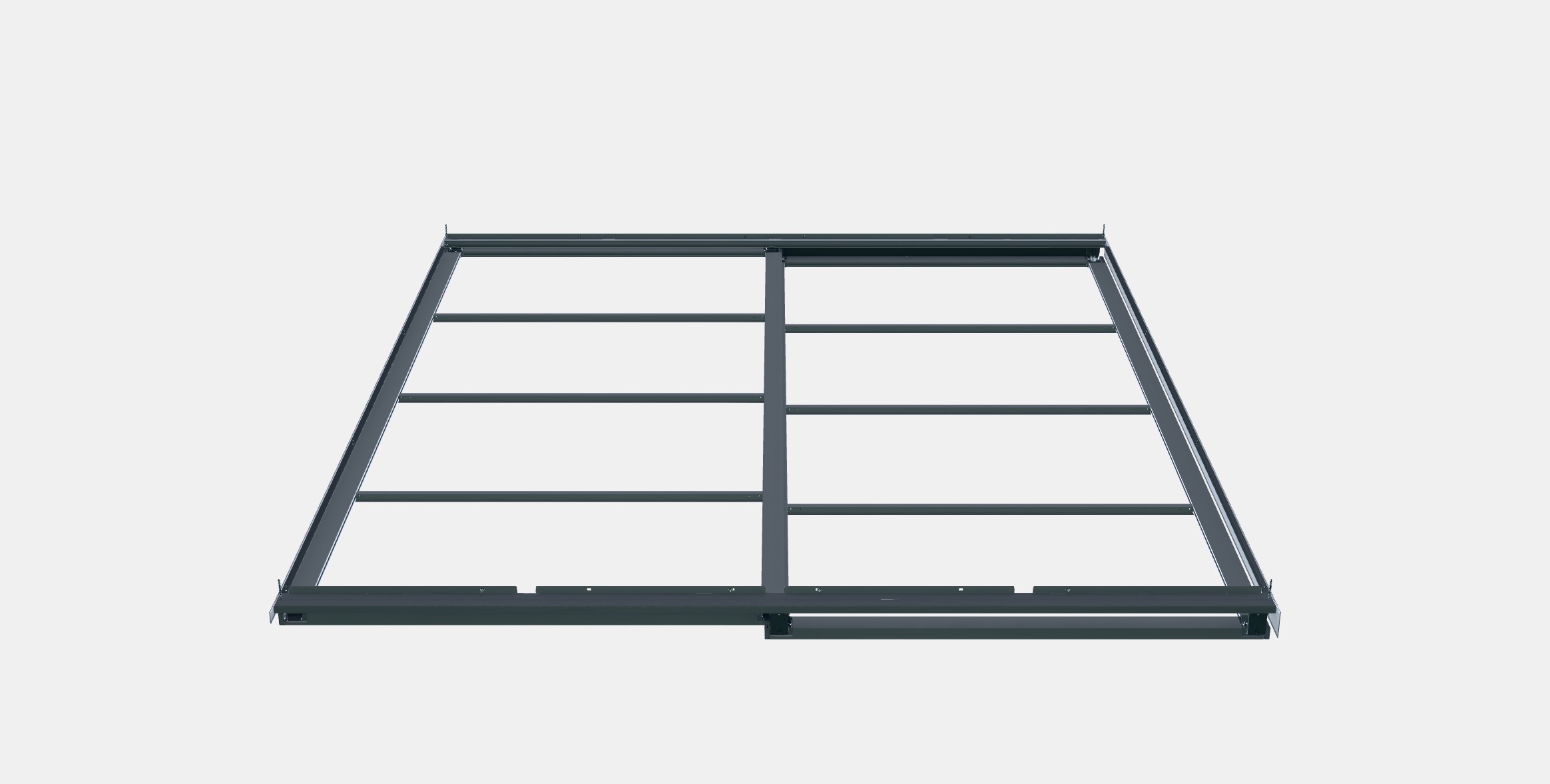 PAX Pair of sliding door frames w rail 4 Low-poly 3D model_7